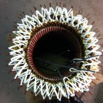 AC low voltage stator showing connections before brazing